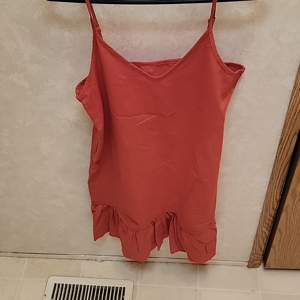 Burnt Orange Spaghetti Strap Dress